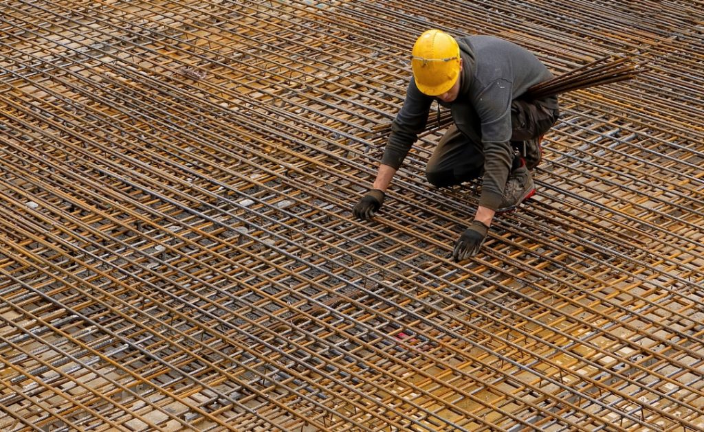 Steel man at work